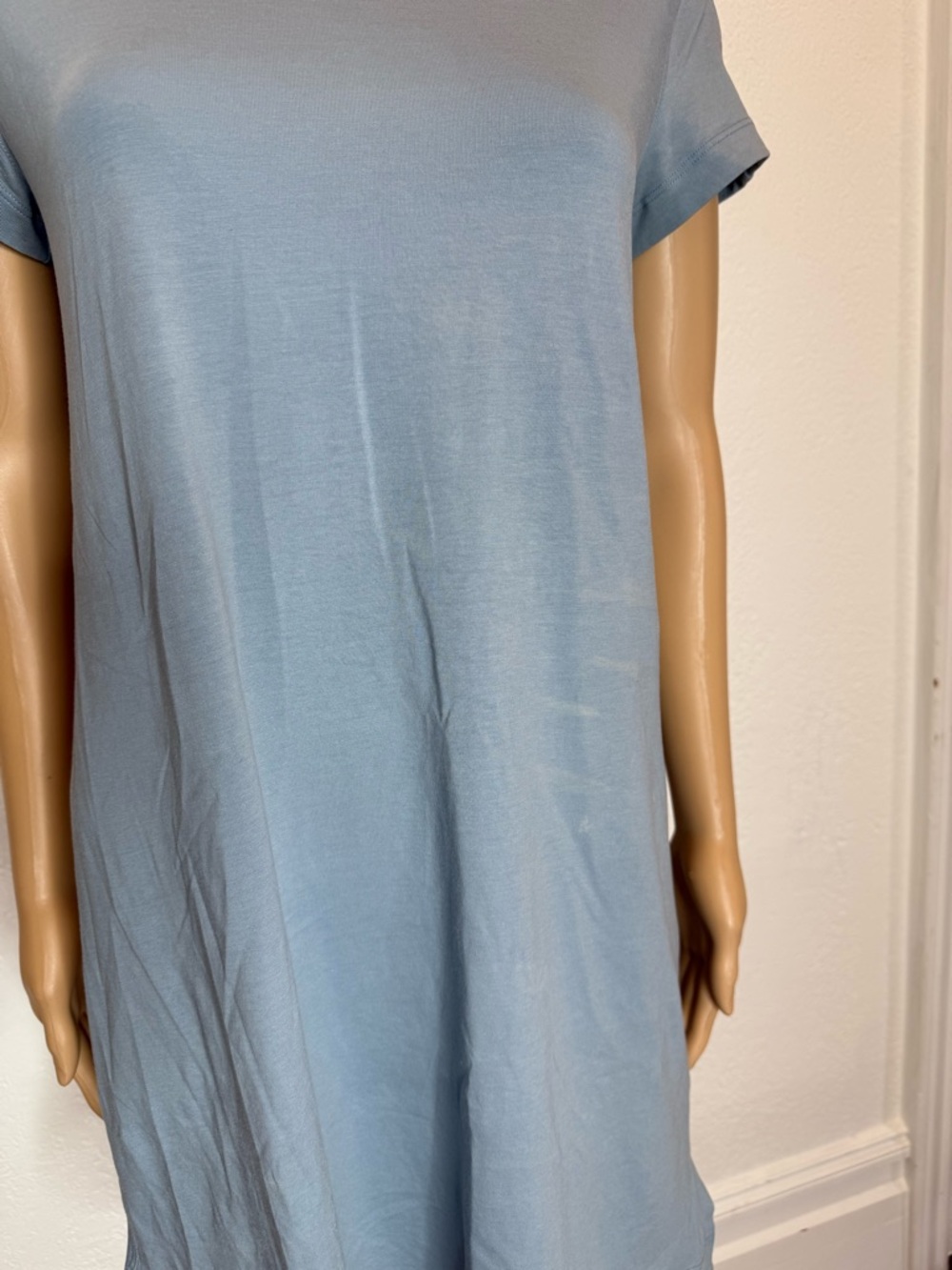 Lululemon Women's Day Tripper Short Sleeve Dress Pima Cotton Size 2 Blue - Picture 5 of 10